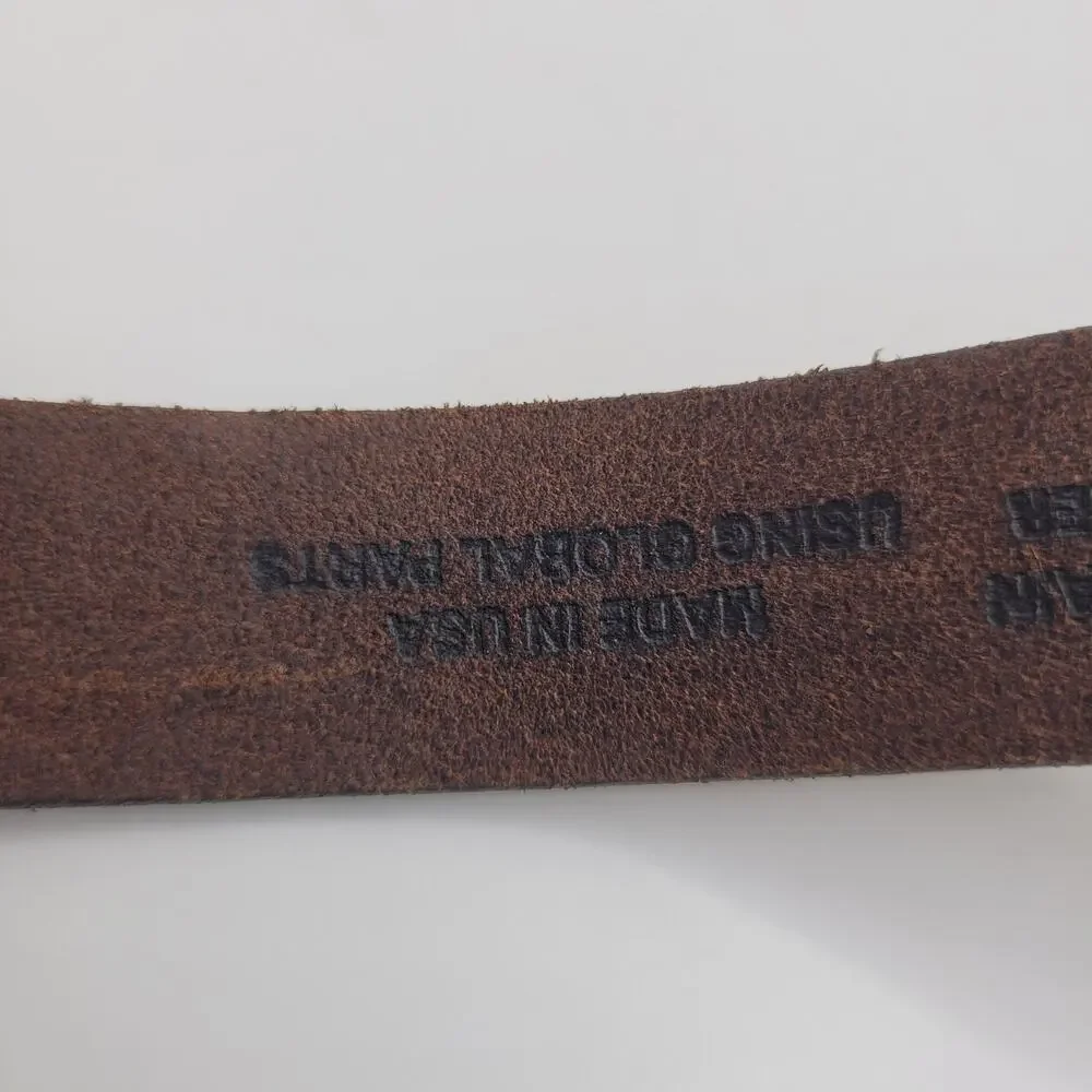 Justin Belt Girl 30 Brown Leather Aged Bark Western Scroll Trophy 815BD Cowgirl